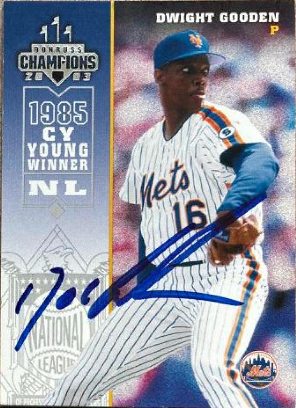 Dwight Gooden Signed 2003 Donruss Champions Baseball Card - New York Mets - PastPros