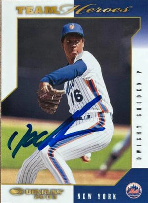 Dwight Gooden Signed 2003 Donruss Team Heroes Baseball Card - New York Mets