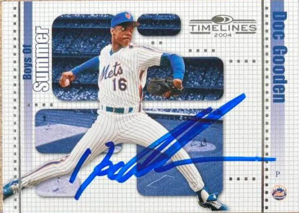 Dwight Gooden Signed 2004 Donruss Timeline (Boys of Summer) Baseball Card - New York Mets