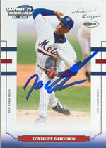 Dwight Gooden Signed 2004 Donruss World Series Baseball Card - New York Mets