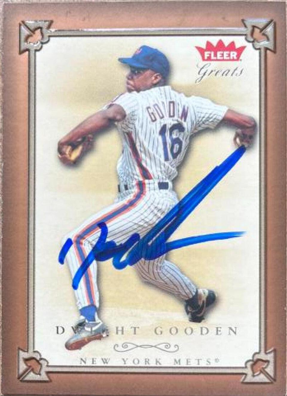 Dwight Gooden Signed 2004 Fleer Greats of the Game Baseball Card - New York Mets - PastPros