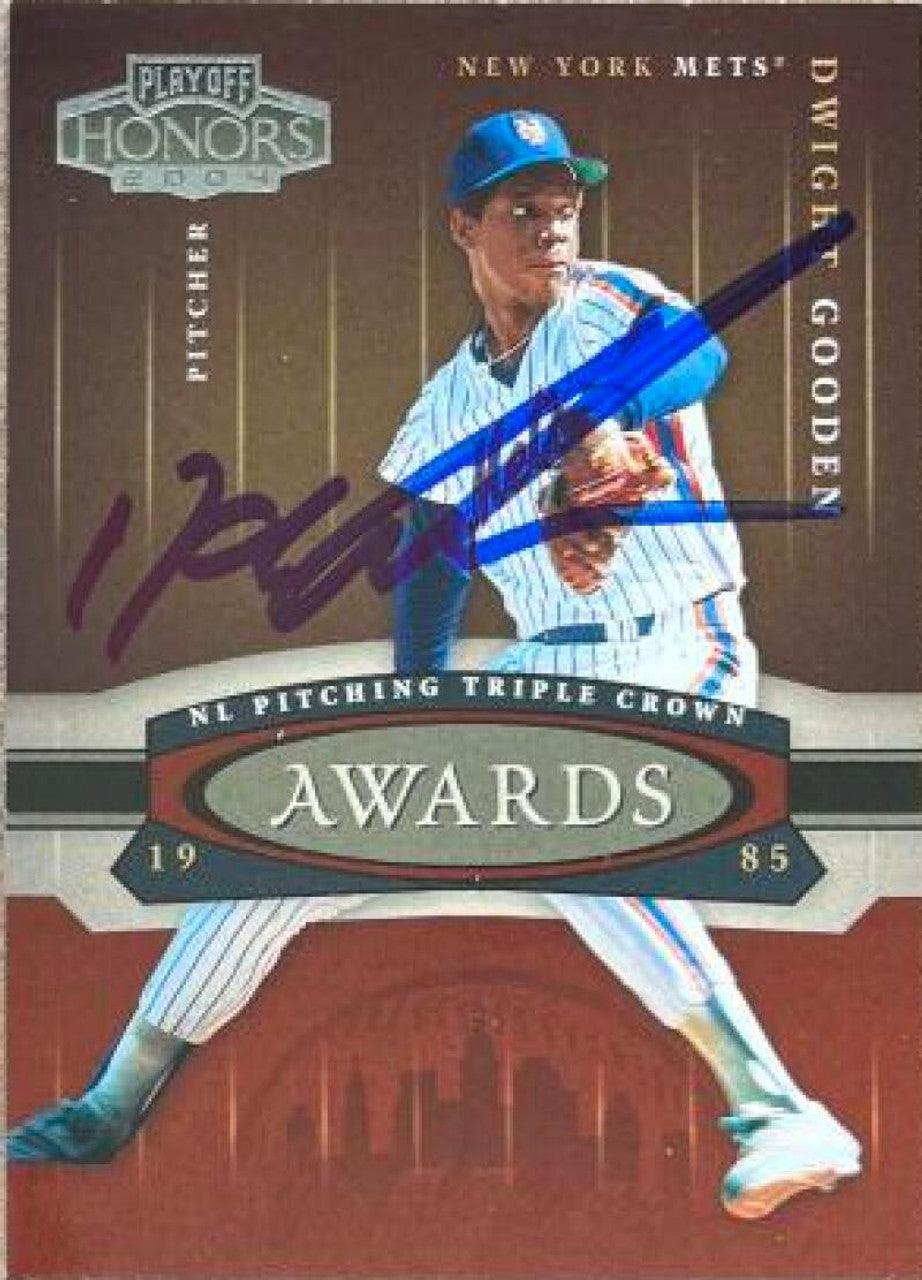 Dwight Gooden Signed 2004 Playoff Honors Awards Baseball Card - New York Mets - PastPros