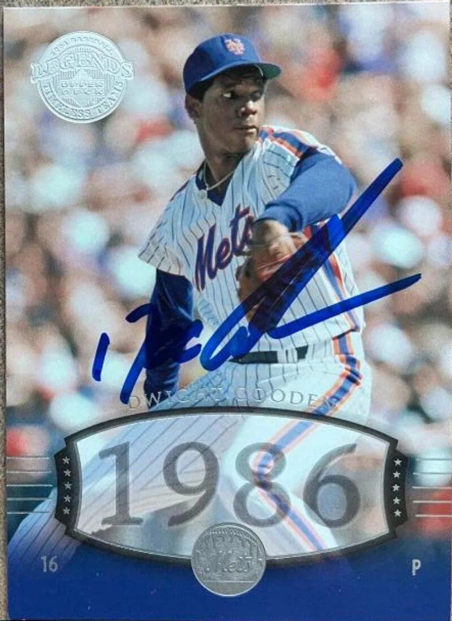 Dwight Gooden Signed 2004 Upper Deck Legends Timeless Teams Baseball Card - New York Mets #256