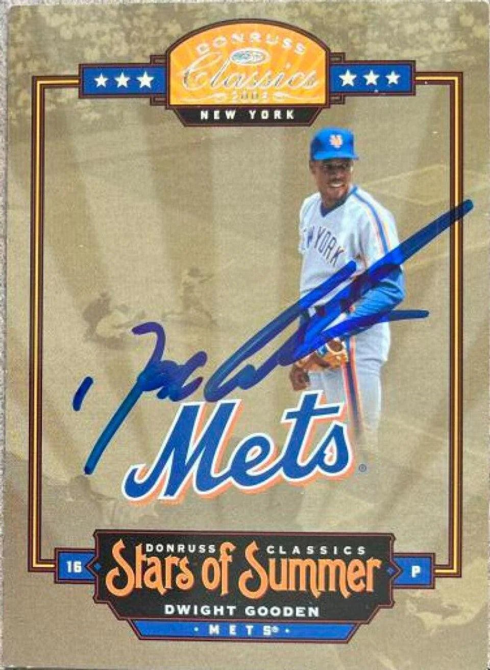 Dwight Gooden Signed 2005 Donruss Classics Stars of Summer Baseball Card - New York Mets