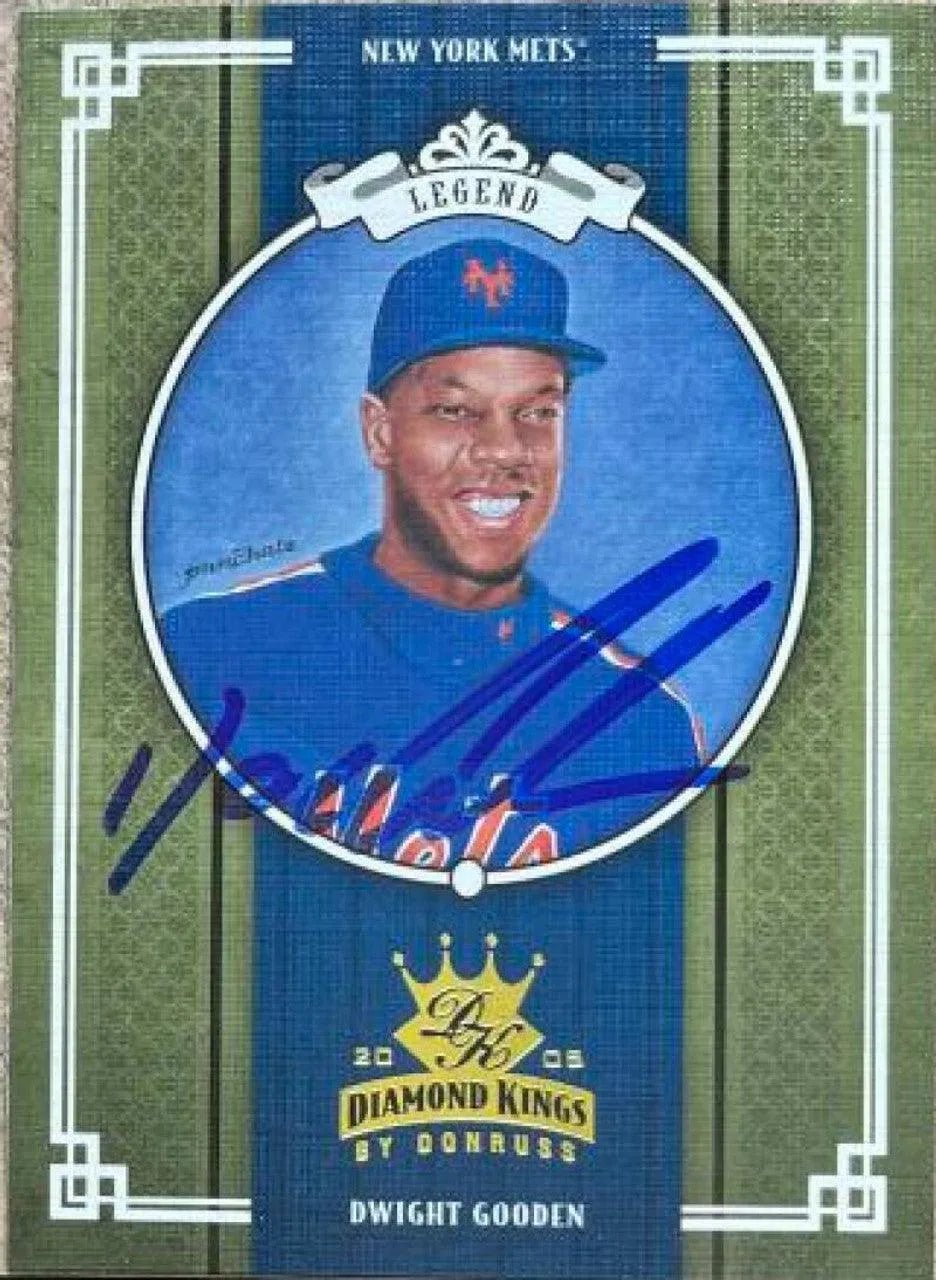Dwight Gooden Signed 2005 Donruss Diamond Kings Baseball Card - New York Mets