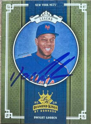 Dwight Gooden Signed 2005 Donruss Diamond Kings Baseball Card - New York Mets - PastPros