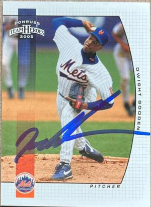 Dwight Gooden Signed 2005 Donruss Team Heroes Baseball Card - New York Mets