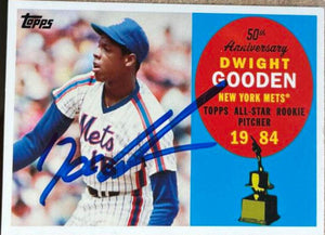 Dwight Gooden Signed 2008 Topps All-Rookie Team 50th Anniversary Baseball Card - New York Mets - PastPros