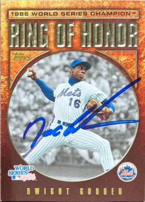 Dwight Gooden Signed 2008 Topps Ring of Honor Baseball Card - New York Mets