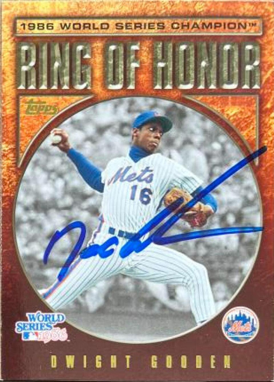 Dwight Gooden Signed 2008 Topps Ring of Honor Baseball Card - New York Mets - PastPros