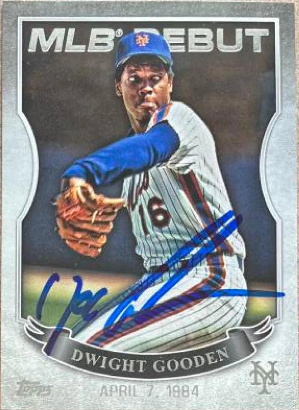 Dwight Gooden Signed 2016 Topps MLB Debut Silver Baseball Card - New York Mets