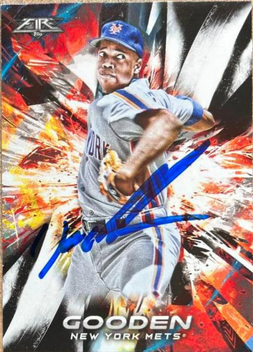 Dwight Gooden Signed 2018 Topps Fire Baseball Card - New York Mets