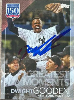 Dwight Gooden Signed 2019 Topps Update Baseball Card - New York Yankees