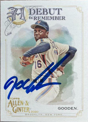 Dwight Gooden Signed 2020 Allen & Ginter Debut to Remember Baseball Card - New York Mets - PastPros