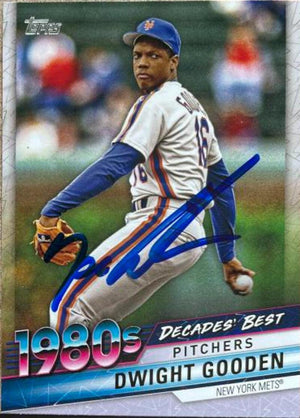 Dwight Gooden Signed 2020 Topps Decade's Best Baseball Card - New York Mets - PastPros