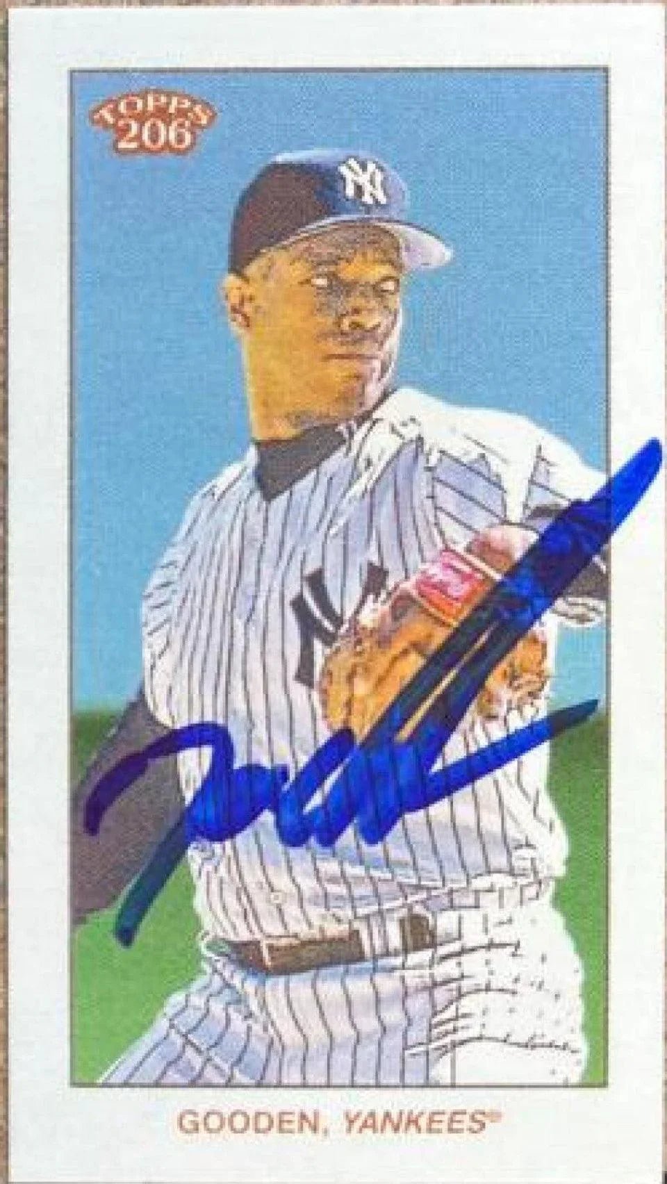Dwight Gooden Signed 2022 Topps 206 Baseball Card - New York Yankees
