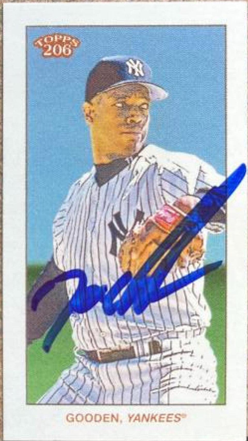 Dwight Gooden Signed 2022 Topps 206 Baseball Card - New York Yankees - PastPros