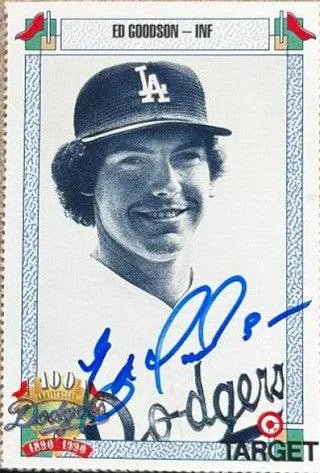 Ed Goodson Signed 1990 Target Baseball Card - Los Angeles Dodgers