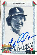 Ed Goodson Signed 1990 Target Baseball Card - Los Angeles Dodgers - PastPros