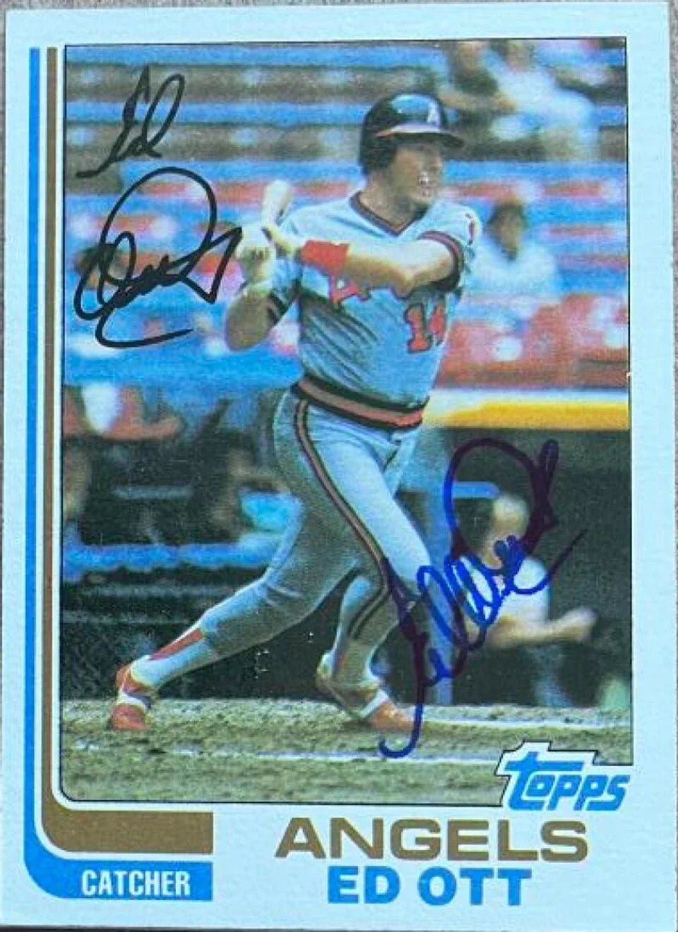 Ed Ott Signed 1982 Topps Baseball Card - California Angels - PastPros