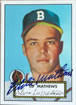 Eddie Mathews Signed 1997 Topps Stars Rookie Reprints Baseball Card - Milwaukee Braves - PastPros