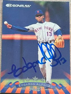 Edgardo Alfonzo Signed 1998 Donruss Baseball Card - New York Mets