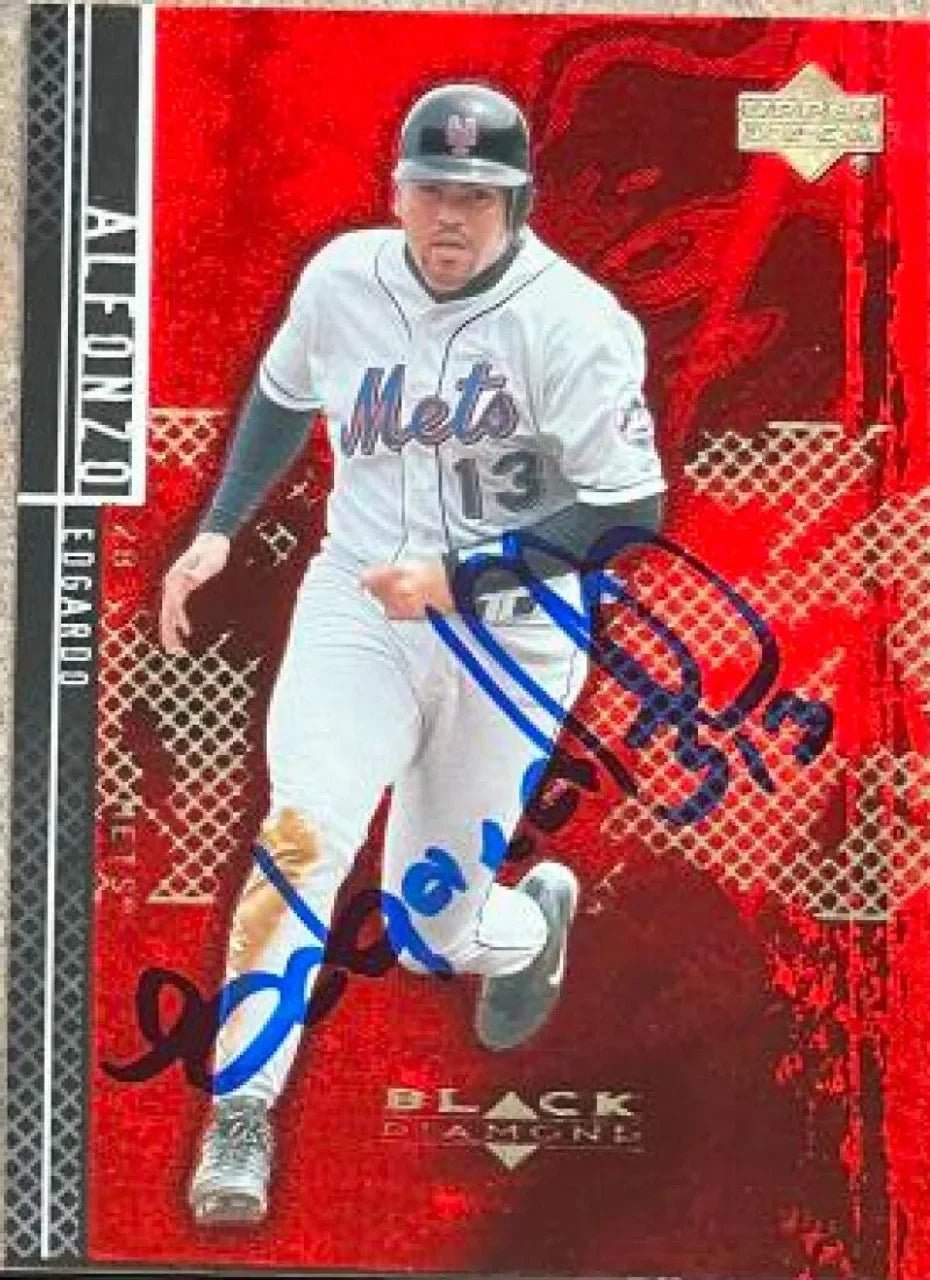 Edgardo Alfonzo Signed 2000 Upper Deck Black Diamond Rookie Edition Baseball Card - New York Mets