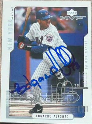 Edgardo Alfonzo Signed 2000 Upper Deck MVP Silver Script Baseball Card - New York Mets