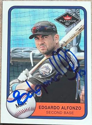 Edgardo Alfonzo Signed 2001 Fleer Platinum Baseball Card - New York Mets