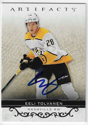 Eeli Tolvanen Signed 2021-22 Upper Deck Artifacts Hockey Card - Nashville Predators