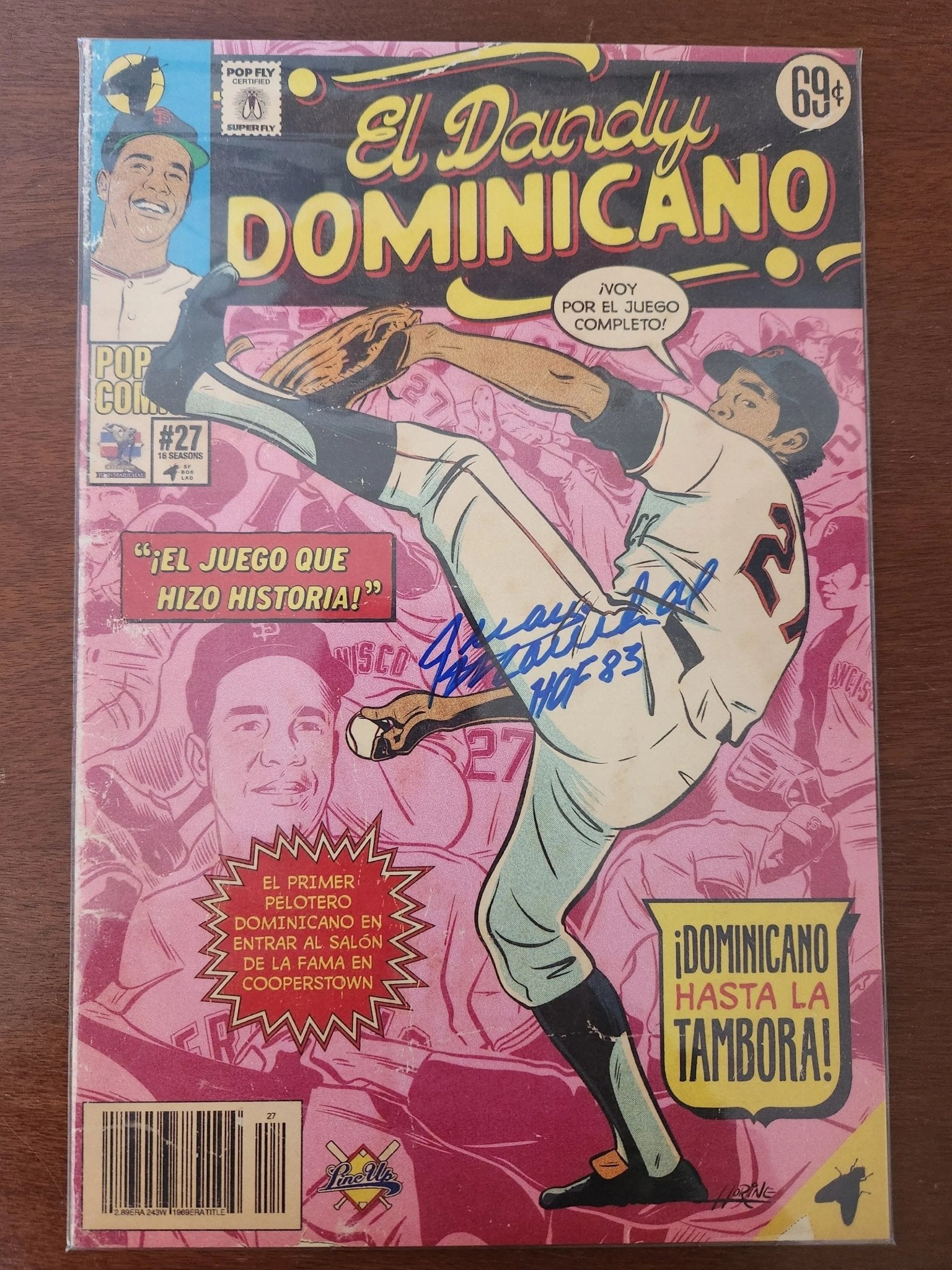 "El Dandy Dominico" Juan Marichal Pop Fly Pop Shop Print #110 – Signed by Juan Marichal & Daniel Jacob Horine