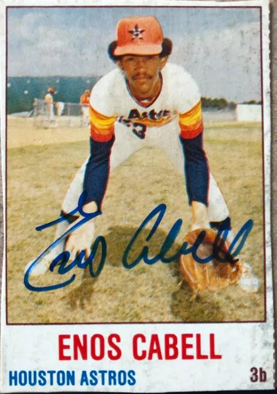 Enos Cabell Signed 1978 Hostess Baseball Card - Houston Astros