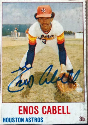 Enos Cabell Signed 1978 Hostess Baseball Card - Houston Astros