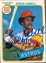 Enos Cabell Signed 1980 Topps Burger King Baseball Card - Houston Astros
