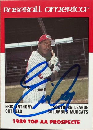 Eric Anthony Signed 1989 Best Baseball America AA Prospects Baseball Card #AA11