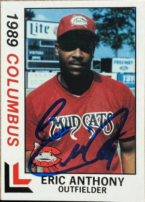 Eric Anthony Signed 1989 Best Columbus Mudcats Baseball Card #1