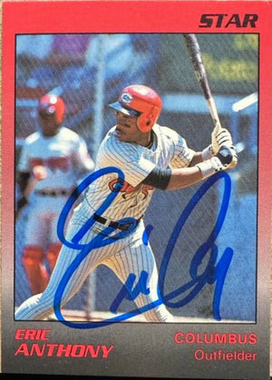 Eric Anthony Signed 1989 Star Columbus Mudcats Baseball Card #2