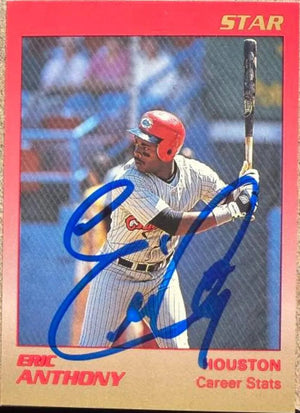 Eric Anthony Signed 1989 Star Future Stars Baseball Card #2