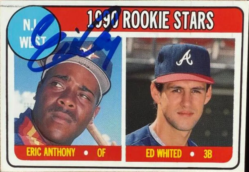 Eric Anthony Signed 1990 Baseball Cards Magazine Baseball Card - Houston Astros #13