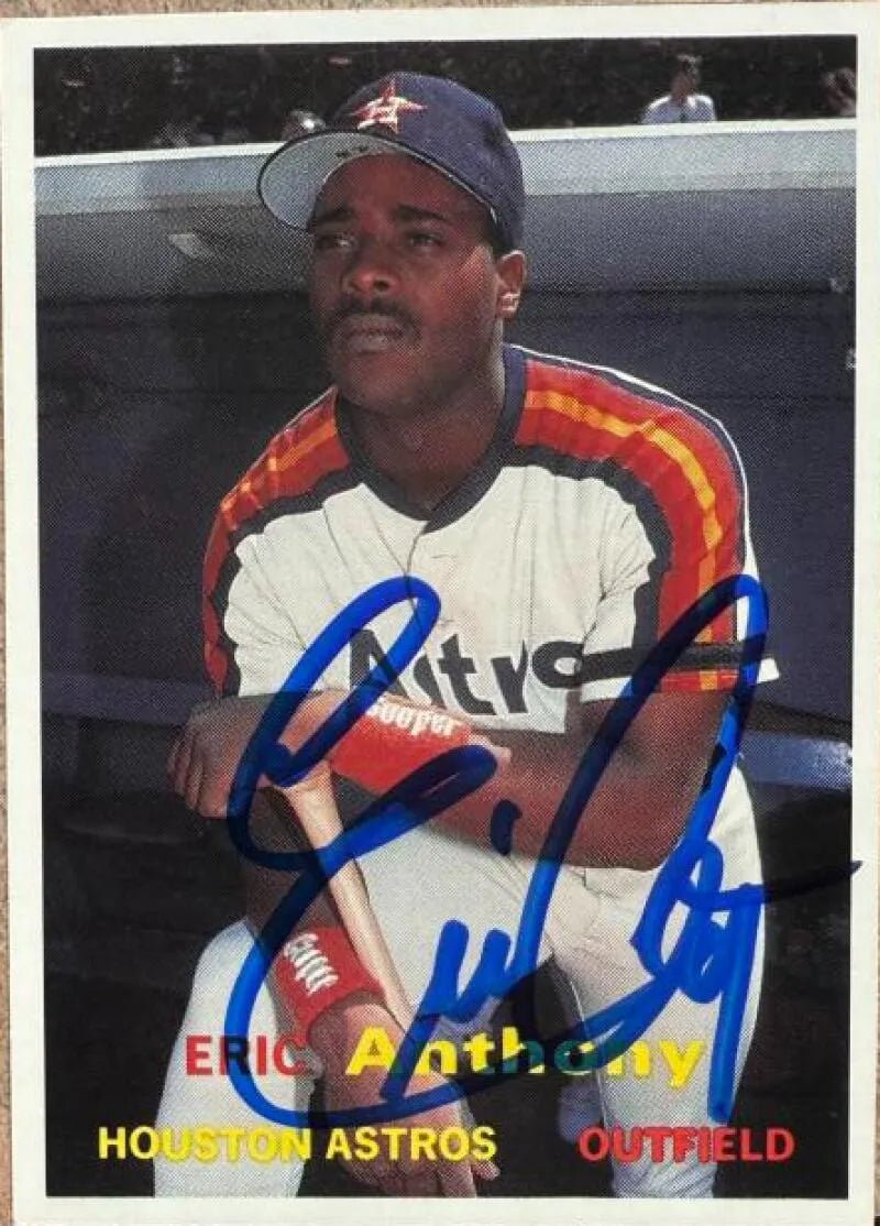 Eric Anthony Signed 1990 Sports Collectors Digest Baseball Card Price Guide Monthly Baseball Card - Houston Astros #16