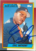 Eric Anthony Signed 1990 Topps Major League Debut 1989 Baseball Card - Houston Astros #5