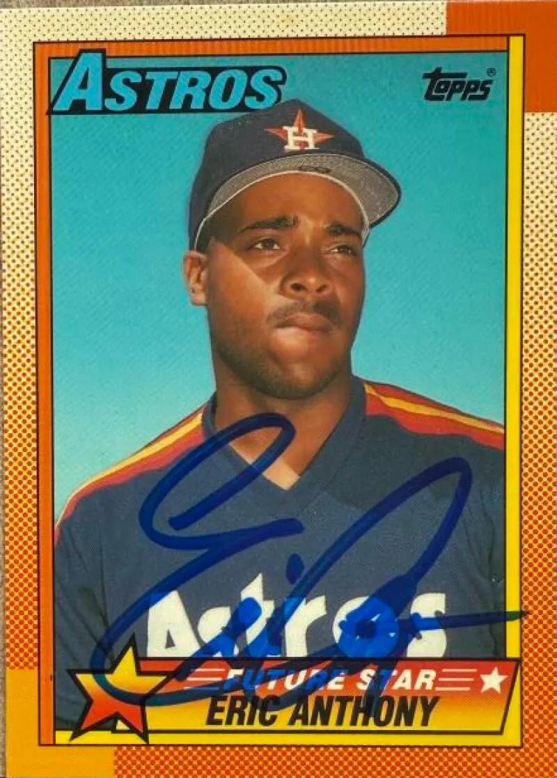 Eric Anthony Signed 1990 Topps Tiffany Baseball Card - Houston Astros #608 FS, RC