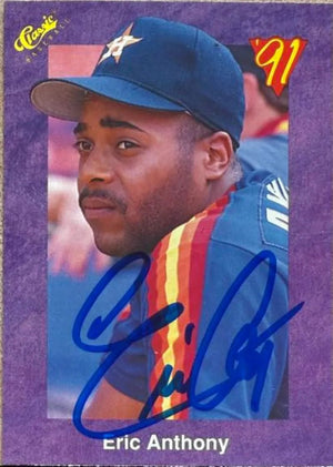 Eric Anthony Signed 1991 Classic Baseball Card - Houston Astros #139