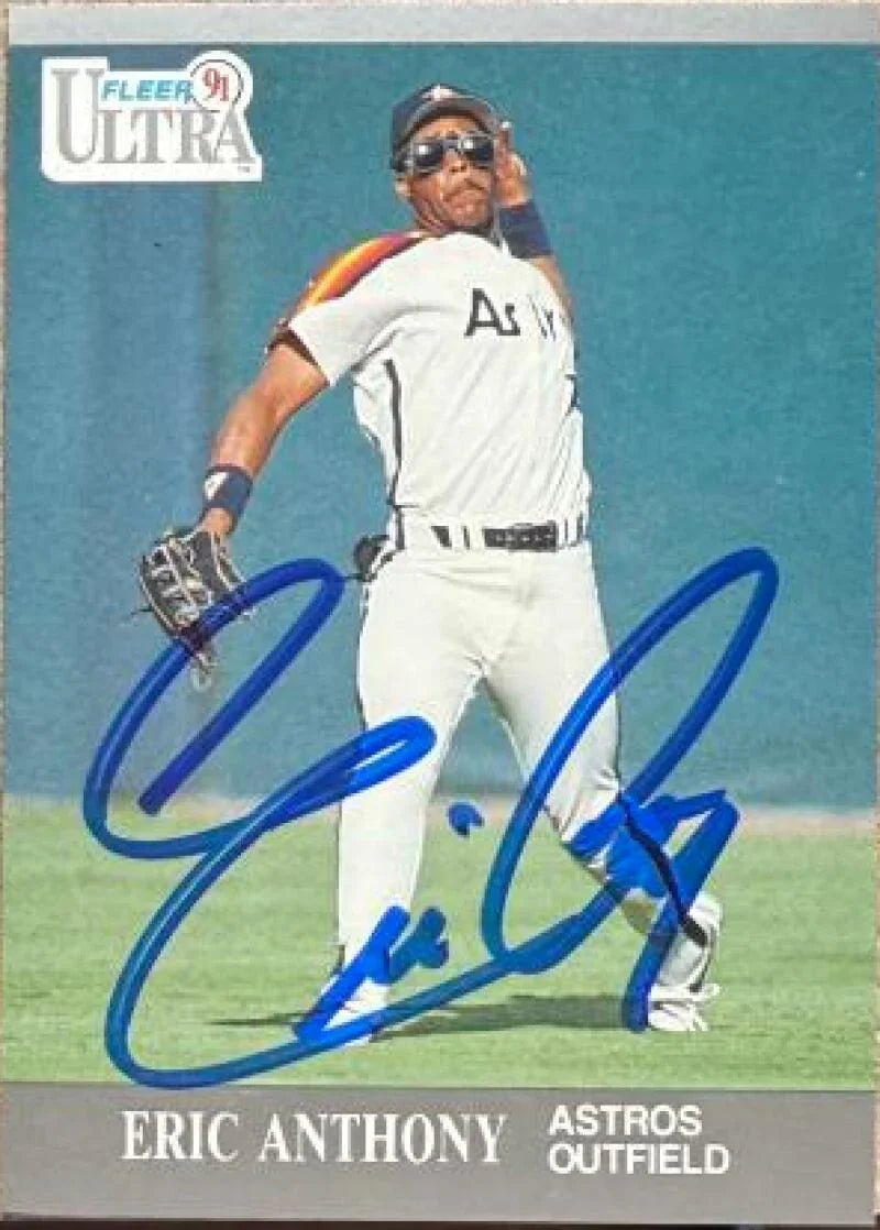 Eric Anthony Signed 1991 Fleer Ultra Baseball Card - Houston Astros #131