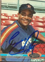 Eric Anthony Signed 1991 Stadium Club Baseball Card - Houston Astros #229