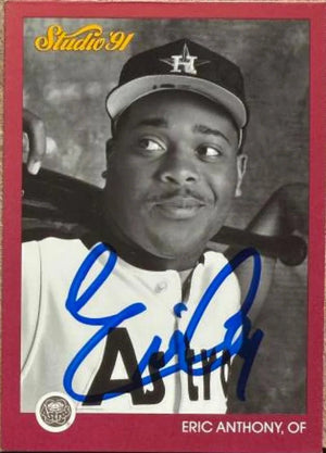 Eric Anthony Signed 1991 Studio Baseball Card - Houston Astros #171