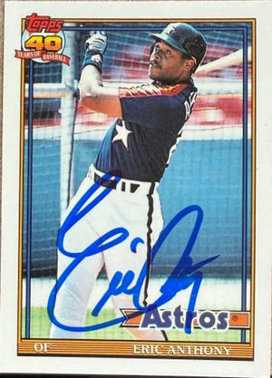 Eric Anthony Signed 1991 Topps Tiffany Baseball Card - Houston Astros #331