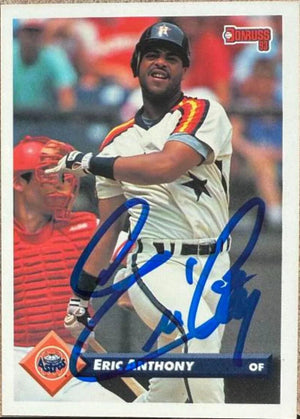 Eric Anthony Signed 1993 Donruss Baseball Card - Houston Astros #8