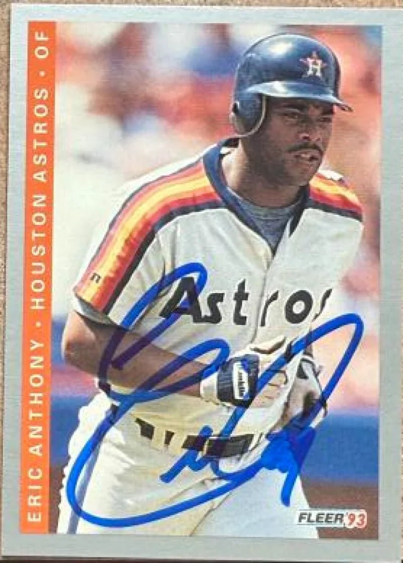 Eric Anthony Signed 1993 Fleer Baseball Card - Houston Astros #45