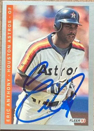 Eric Anthony Signed 1993 Fleer Baseball Card - Houston Astros #45